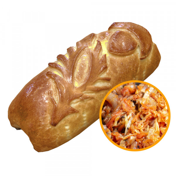 Кулебяка с капустой и грибами